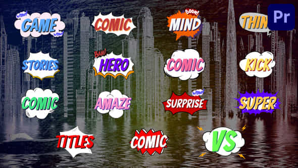 Comic Titles And - VideoHive 36287263
