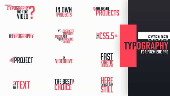 Extended Typography Mogrt - VideoHive 21966968
