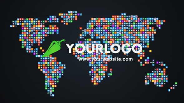 Social World-Map - VideoHive 11430992