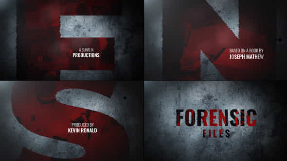 Forensic Files I Title Sequence - VideoHive 52860412