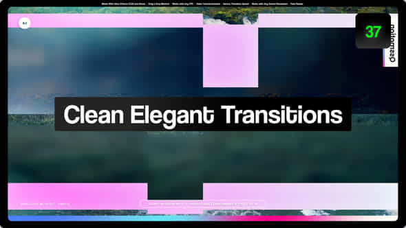 Clean Elegant Transitions - VideoHive 49924913