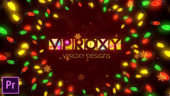 Christmas Lights Logo - VideoHive 41942328