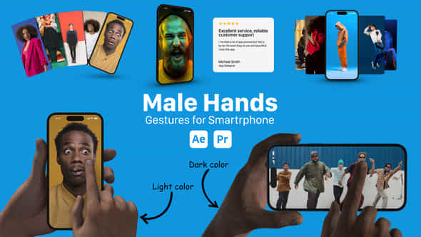 Male Hand Gesture For Smartphones - VideoHive 51691929