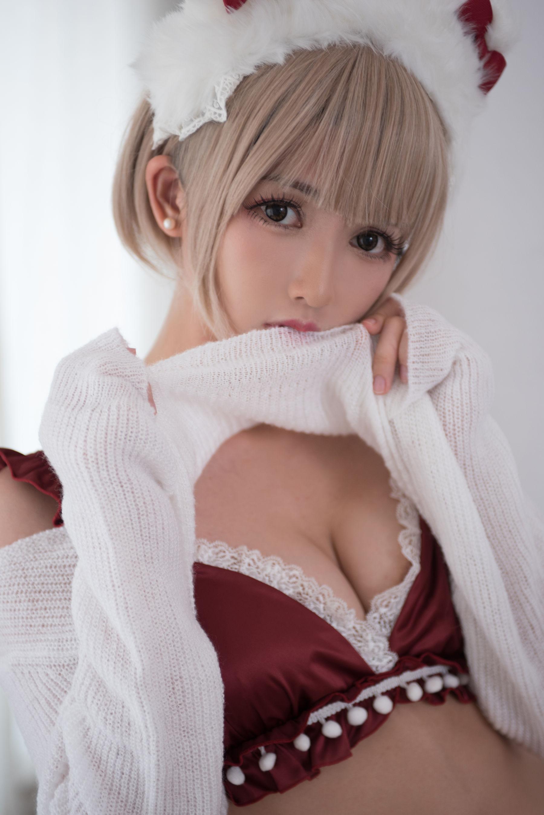 鳗鱼霏儿《兽耳+圣诞白网袜》 [COSPLAY美女] 写真集(3)