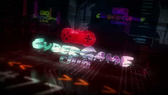 Cyber game club futuristic animation - VideoHive 31518028