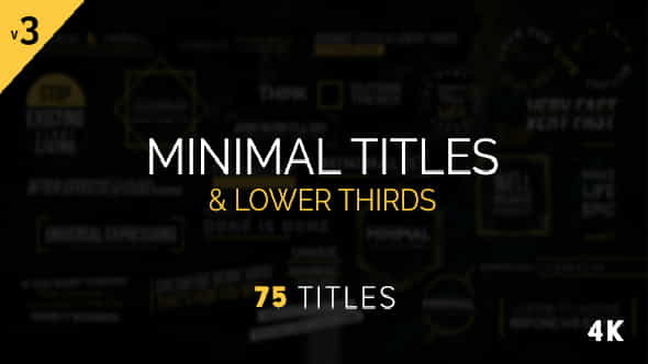 Minimal TitlesLower Thirds - VideoHive 17156267