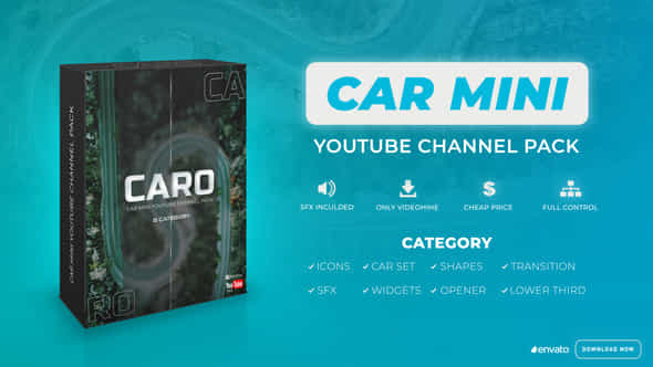 Caro Car Mini Youtube Channel Pack - VideoHive 29324021