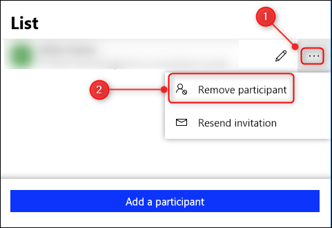 Click the ellipsis (. . .) next to the person's name, and then click "Remove Participant."