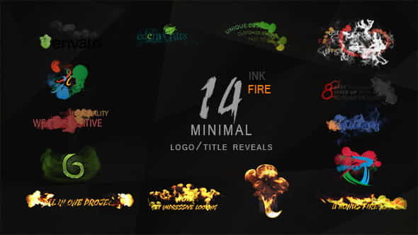 Minimal Inkfire LogoTitle Reveals Package - VideoHive 12131344