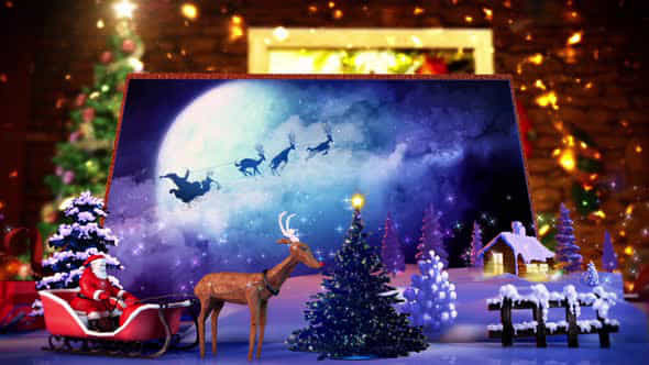 Christmas Greetings Pop Up Book - VideoHive 49536314