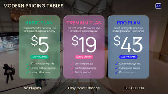 Modern Pricing Table - VideoHive 58016914