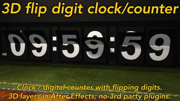 Flipping Clock - 3D counter - VideoHive 8105331