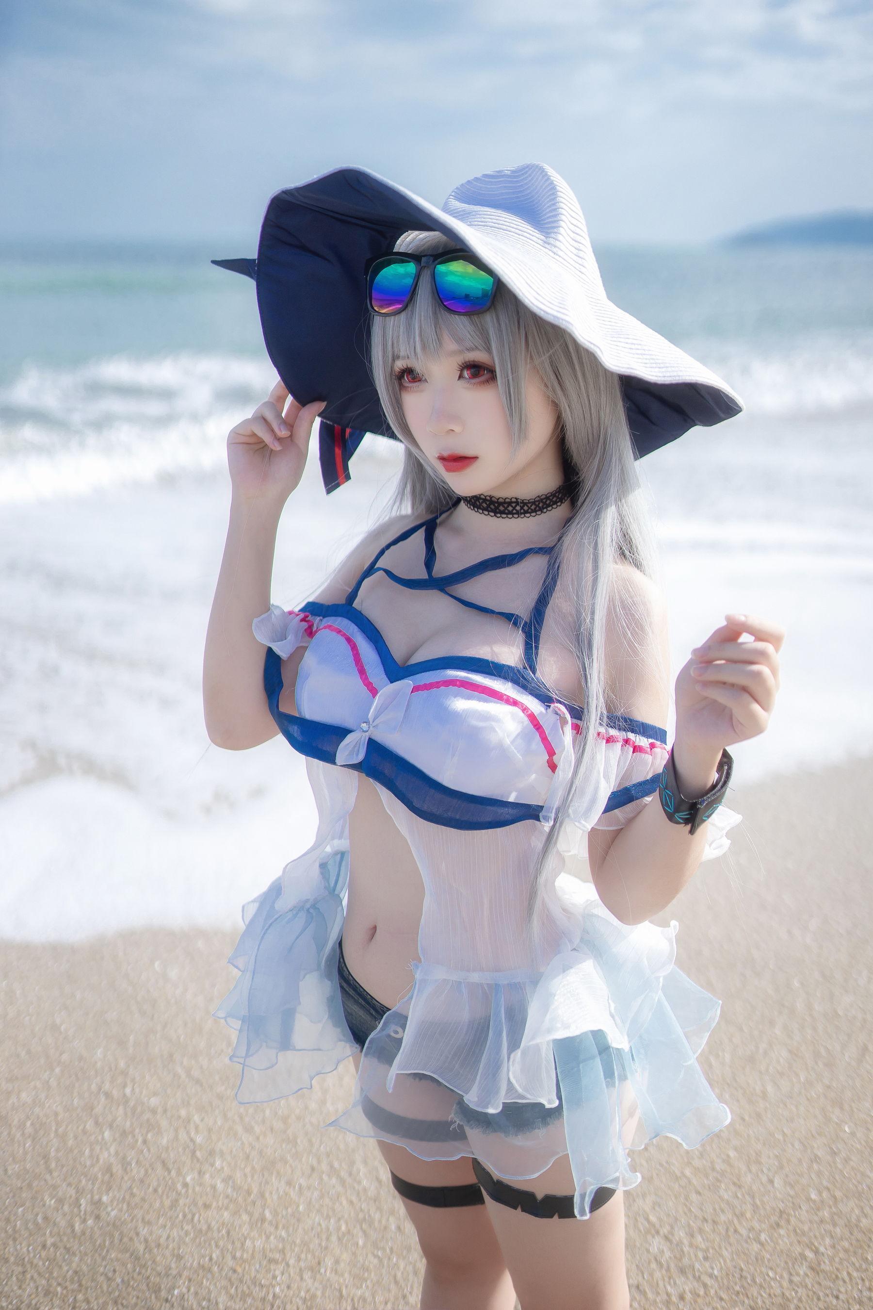 [Cosplay] 樱落酱w – 斯卡蒂泳装