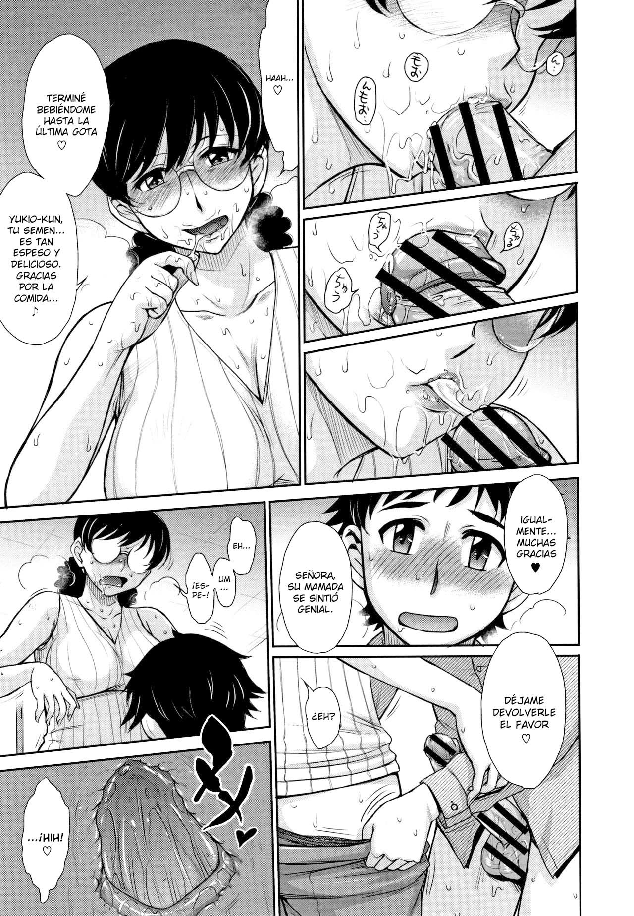 [Tsukino Jyogi] Hitozuma, Mitsu to Niku [Spanish] [Lozlauro]