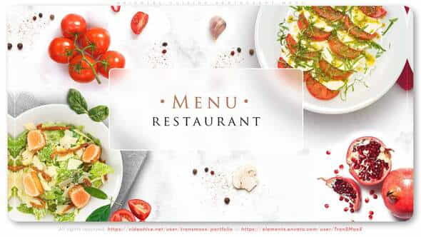 Oriental Cuisine Restaurant Menu - VideoHive 32397566