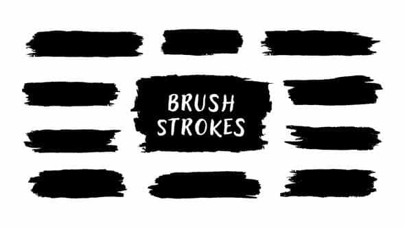 Animated Brush Strokes Paintbrush Overlays - VideoHive 49633088