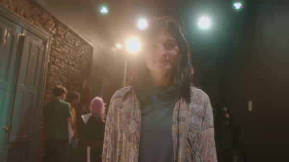 Portrait Of Young Actress On Theater Stage - VideoHive 47736801