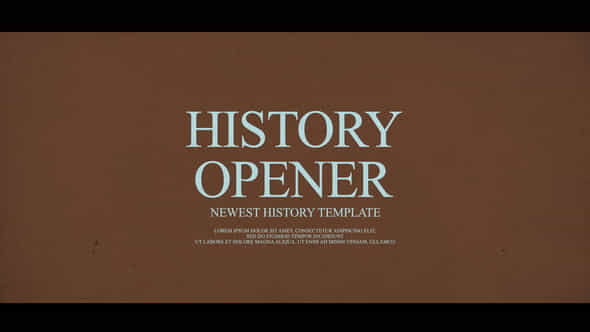 History Opener - VideoHive 50515693