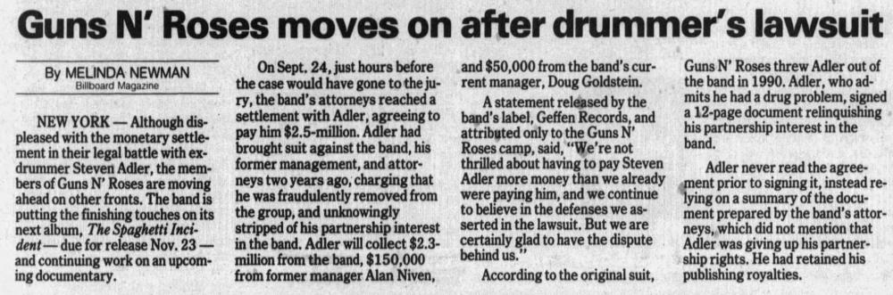 1993.10.04 - Tampa Bay Times/Billboard - Guns N' Roses moves on after drummer's lawsuit BR6uXDRq_o
