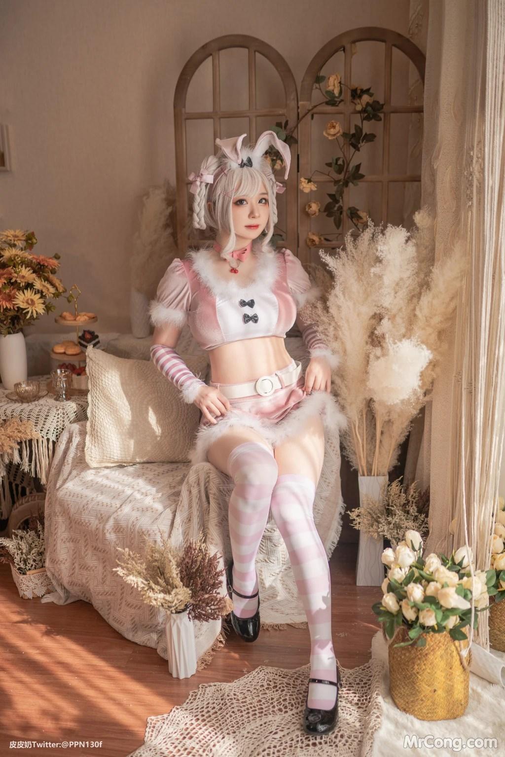 Coser@皮皮奶可可爱了啦: 粉色兔兔 (70 photos)(21)
