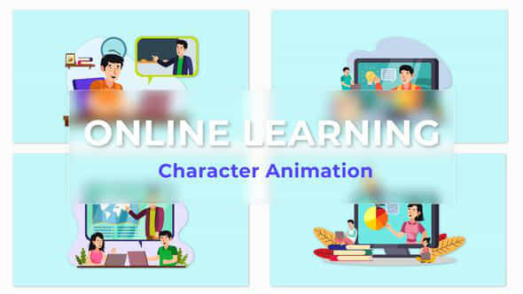Online Learning Animation - VideoHive 36814352