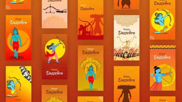 Happy Dussehra Instagram Stories - VideoHive 34157955