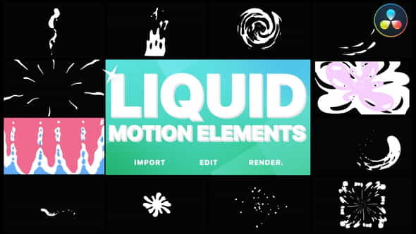 Liquid Motion Elements | DaVinci - VideoHive 32269173