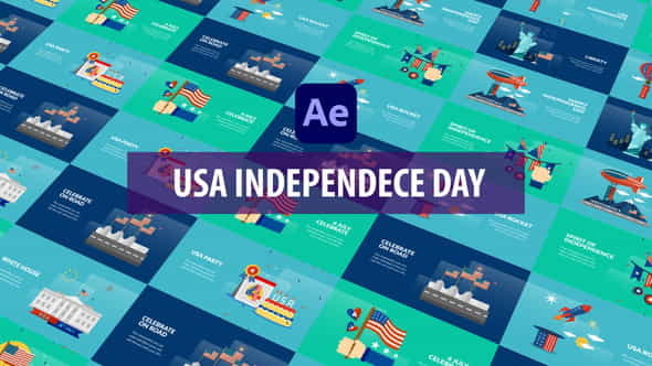 USA Independence Day Animation | - VideoHive 32600863