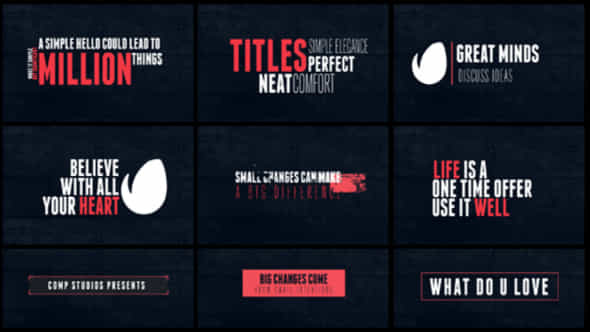 15 Minimal Titles - VideoHive 13091397