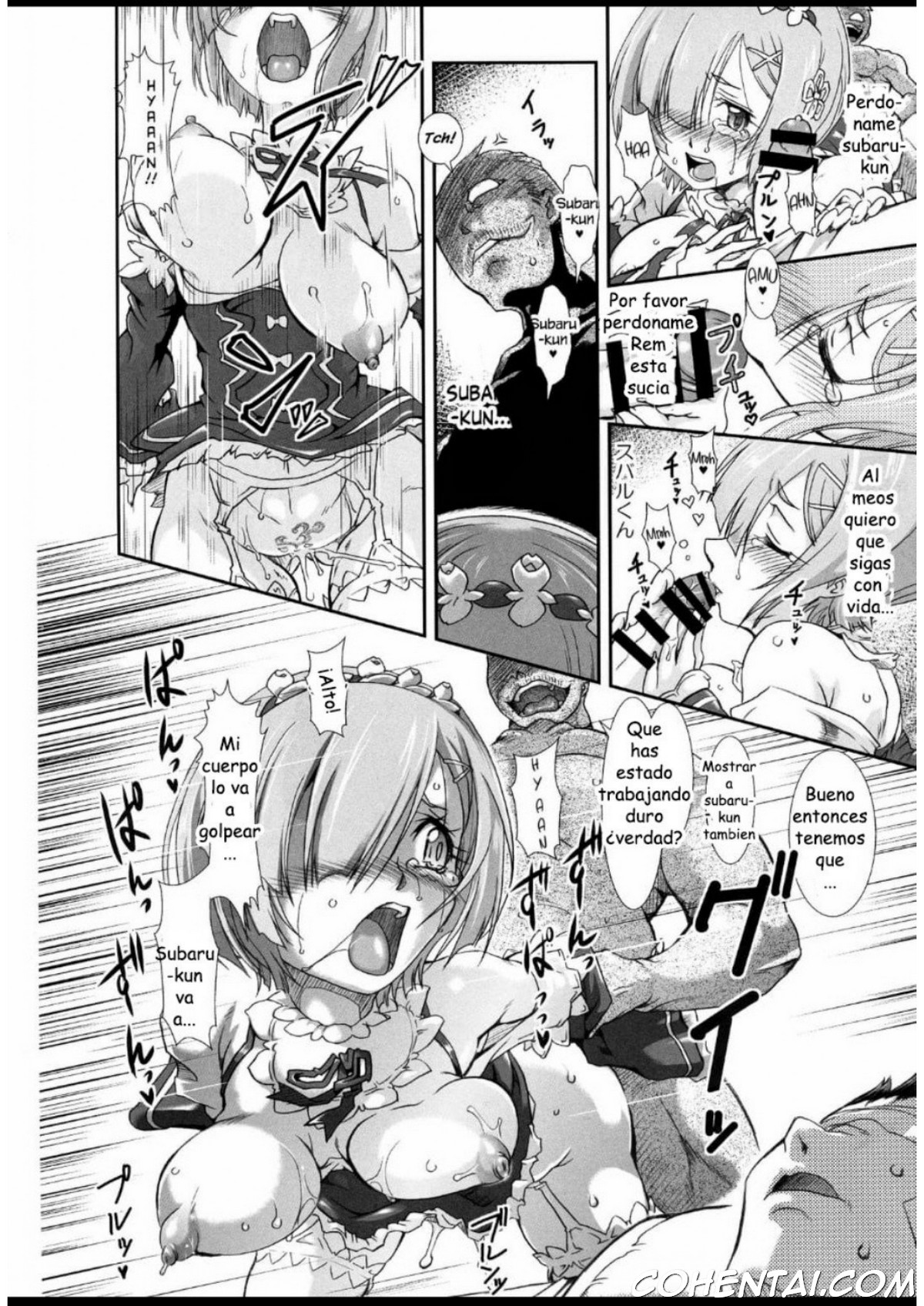 Rem – Danshou – Natsuki Rem no Eromanga (Re:Zero kara Hajimeru Isekai Seikatsu) xxx comics manga porno doujin hentai español sexo 