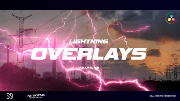 Lightning Overlays Vol 06 For Davinci Resolve - VideoHive 50457049