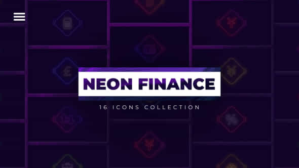 Neon Finance Icons Premiere Pro - VideoHive 48999577