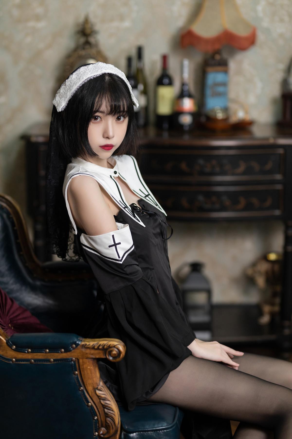 Cosplay 许岚LAN – 暗黑修女(8)
