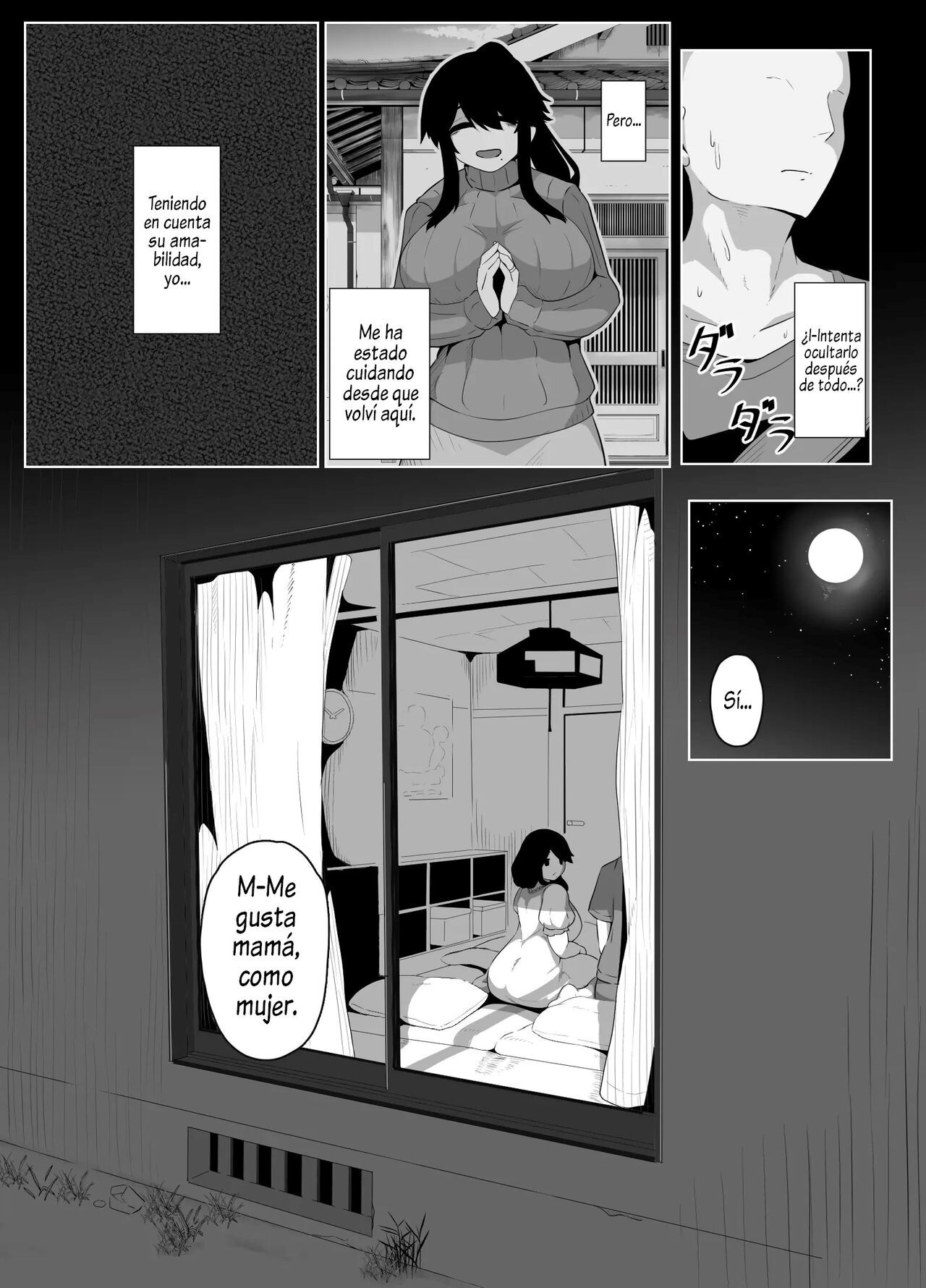 [hahayamoya (moya)] Oyasumi, Okaa-san I  Good Night, Mom I [Spanish]  [Al Chile no Sé Scan]