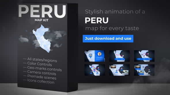 Peru Map - Republic of - VideoHive 35447604