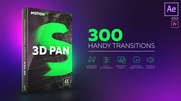 3D Pan Transitions - VideoHive 21416030