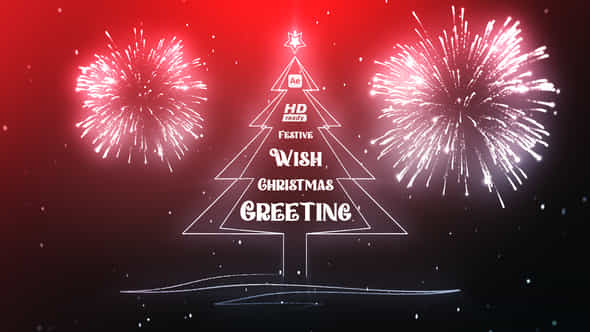 Wish You A Merry Christmas Minimal Greeting - VideoHive 49555583