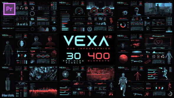 Vexa HUD Infographics Essential Graphics - VideoHive 23582404