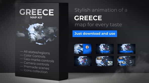 Greece Map - Hellenic Republic - VideoHive 24623909