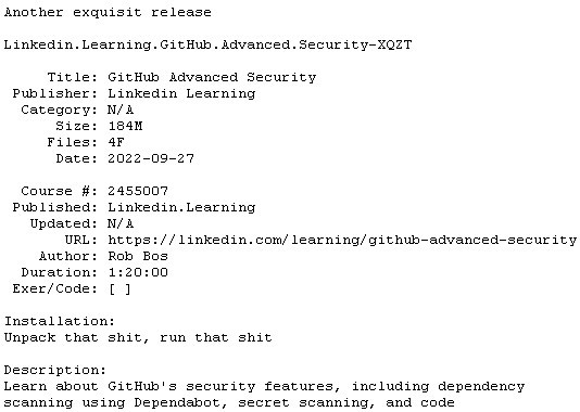 Linkedin.Learning.GitHub.Advanced.Security XQZT