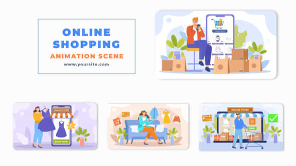 Online Shopping Vector - VideoHive 46437848