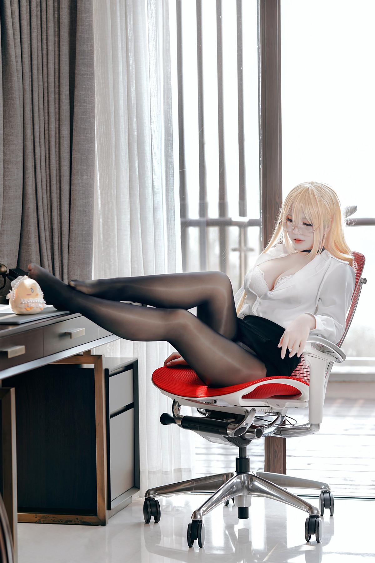 Cosplay 半半子Banbanko 碧蓝航线 怨仇OL(5)