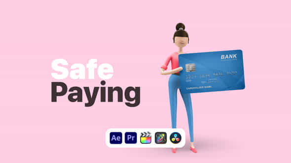 Explainer Girl Safe Paying - VideoHive 50622942