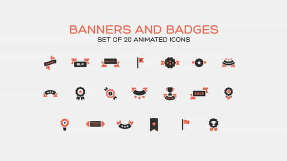 Banners and Badges Icons - VideoHive 35465771