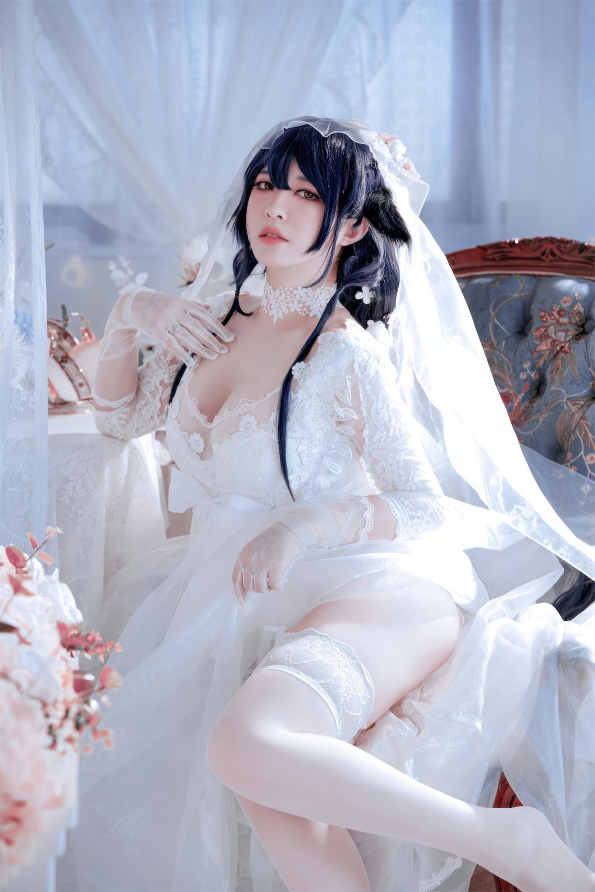 Cosplay 半半子Banbanko 碧蓝航线 吾妻花嫁(22)