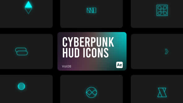 Cyberpunk HUD Icons - VideoHive 44172782