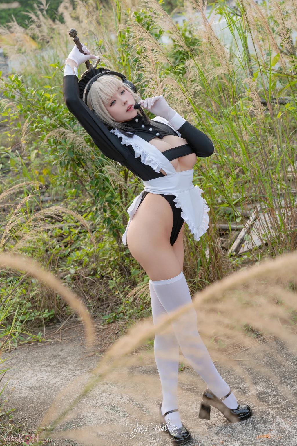 Coser@黏黏团子兔: 10月作品 战斗女仆 动感光波 (77 photos )(5)