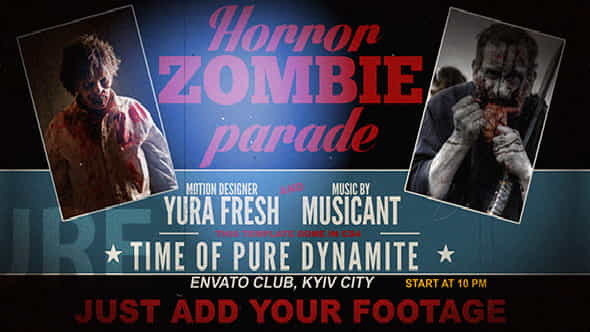 Horror Zombie Parade - VideoHive 5791718