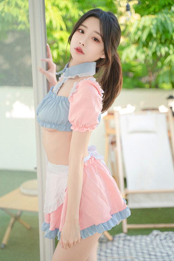 甜美女孩Yeonyu居家写真肌肤如牛奶般白嫩润滑(2)