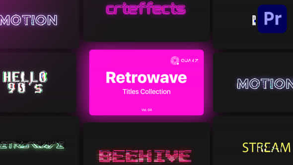 Retrowave Motion Titles - VideoHive 46261861